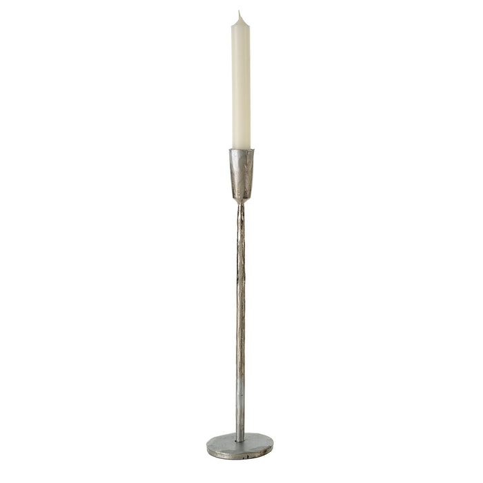 Luna Forged Candlestick (Large, Silver)