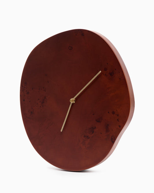 Melt Wall Clock - Dark Stained Burl