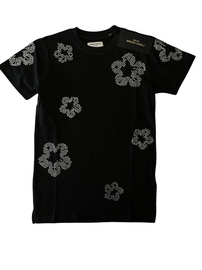 Men FWRD Crystal Flower Stone T-Shirt