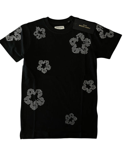 Men FWRD Crystal Flower Stone T-Shirt