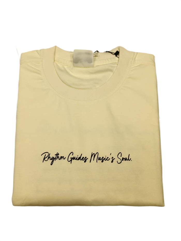 Men's Premium Off-White Crew Neck Cotton T-Shirt