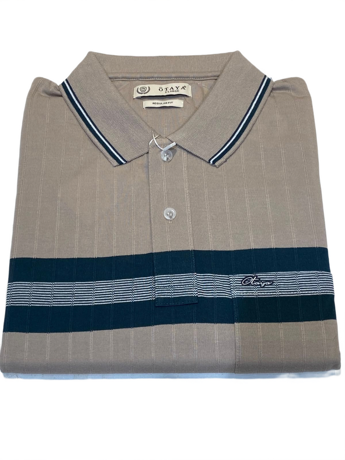 Men's Premium Striped Polo T-Shirt | Smart  Cotton Blend Polo