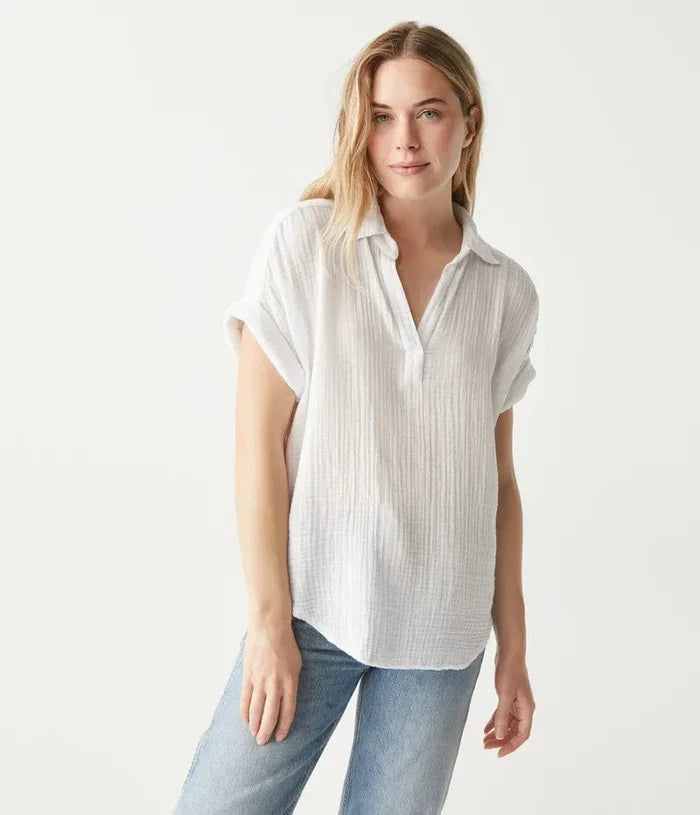 Michael Stars Gigi Gauze Popover Top