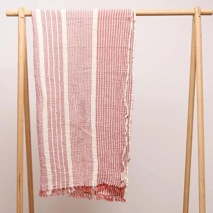 Milan Striped Turkish Cotton Beach Towel - Waha Lifestyle