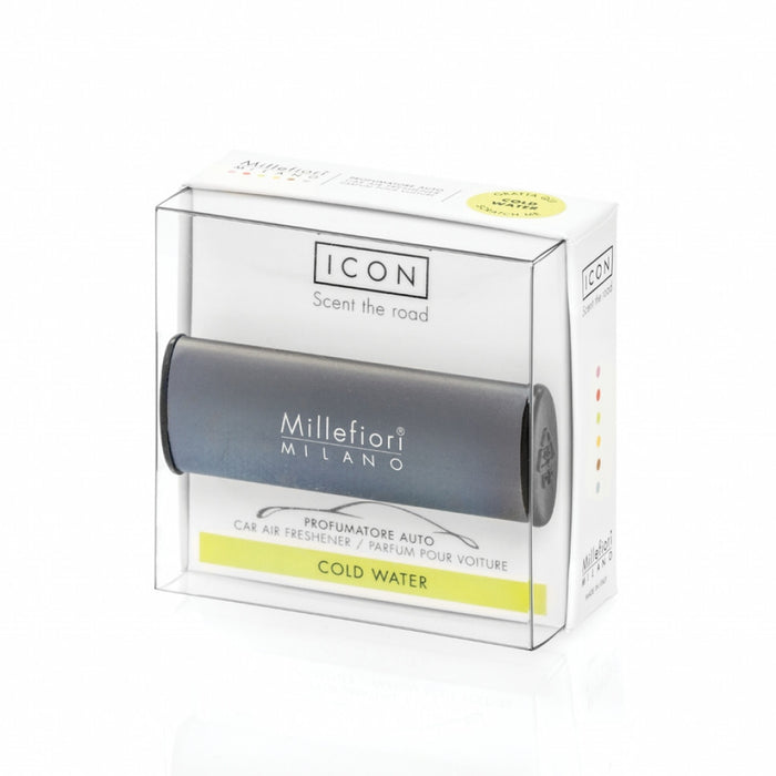 MILLEFIORI MILANO Dark Grey Car Air Freshener Cold Water