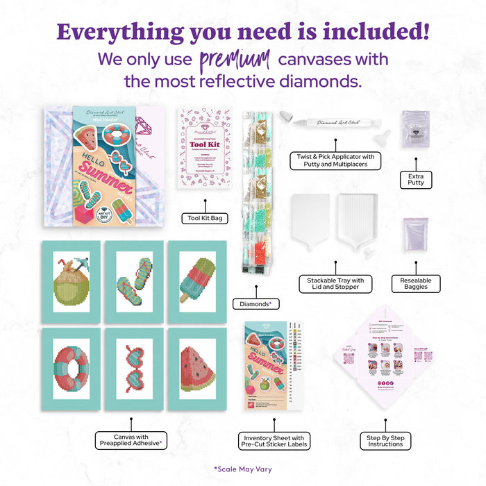 Mini Dazzles™ - Hello Summer - Diamond Art Club DIY Kit