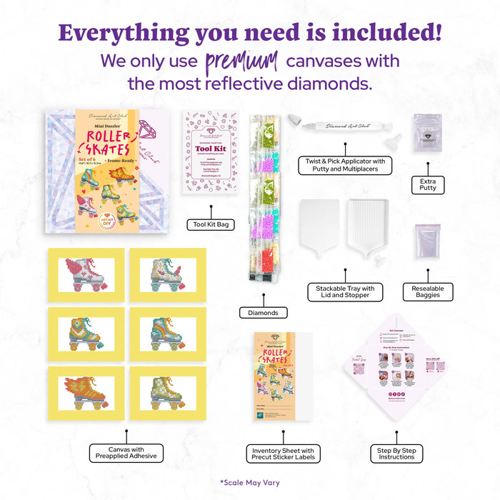 Mini Dazzles™ - Roller Skates - Diamond Art Club DIY Kit