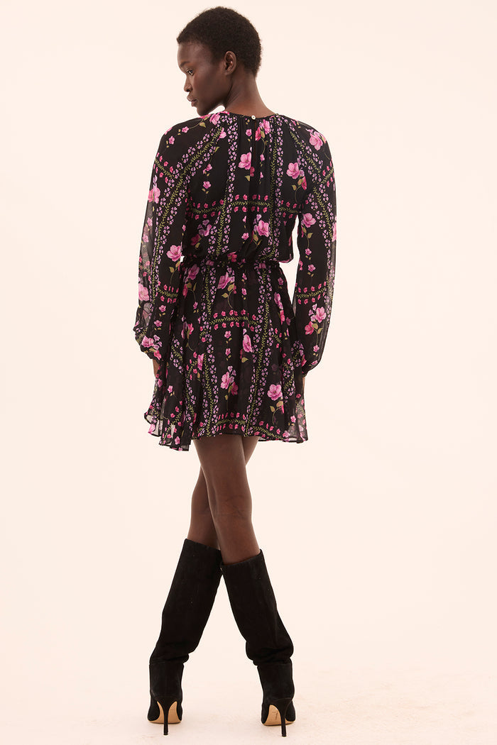 Misa Anthea Dress in Midnight Lattice