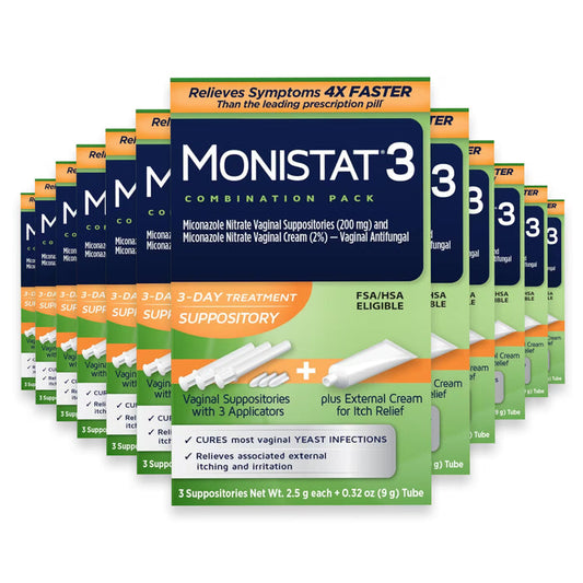 Monistat 3-Day Combo Pack Disposable Applicators - 3 Ct - 12 Pack
