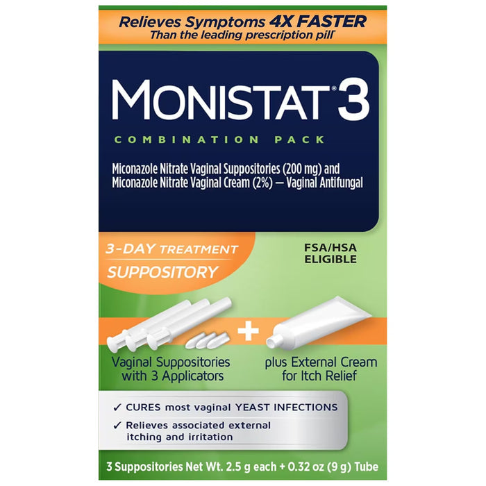 Monistat 3-Day Combo Pack Disposable Applicators - 3 Ct - 12 Pack