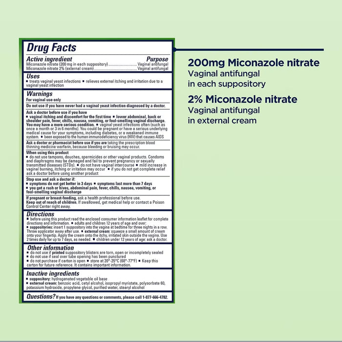 Monistat 3-Day Combo Pack Disposable Applicators - 3 Ct - 12 Pack