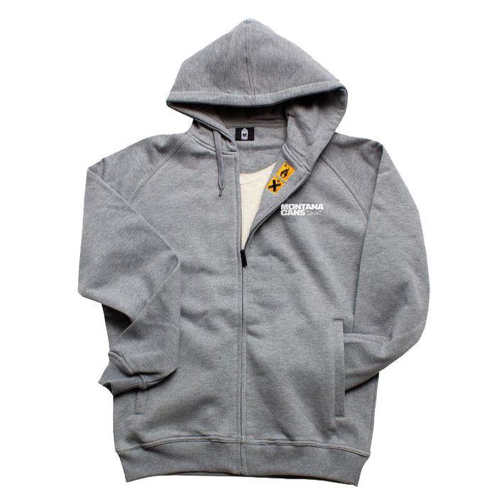 Montana Cans Typo Logo Zip-Hoodie Grey