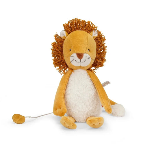 Stuffed lion toy with a white background