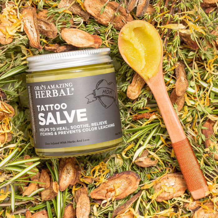Natural Tattoo Aftercare Set Tattoo Salve 4oz Lifestyle Outdoor Texture Herbs