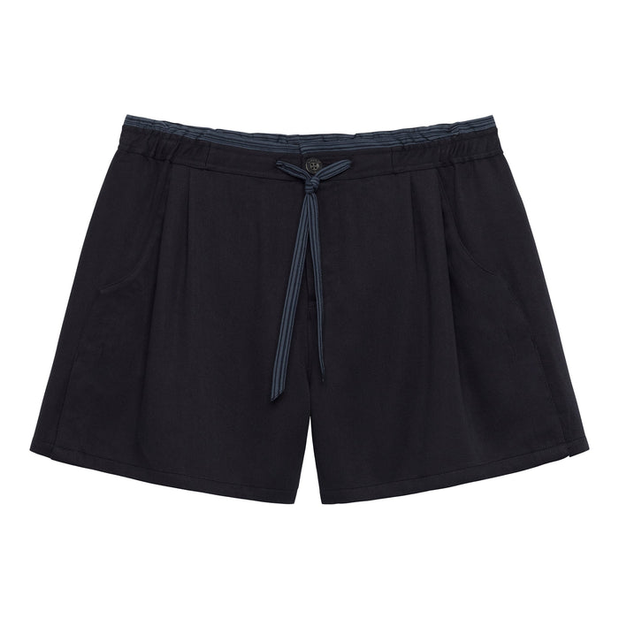 NEW- Navy Savoy Solid Short - Parke & Ronen