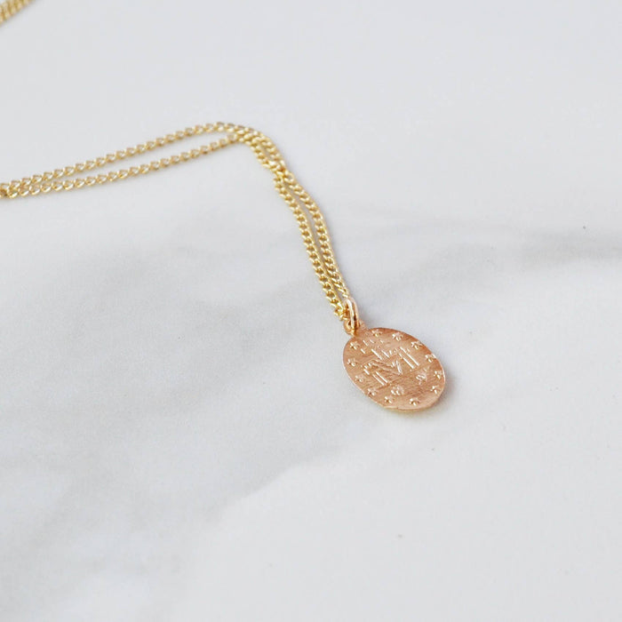 Necklace-Gold Small Virgin Mary