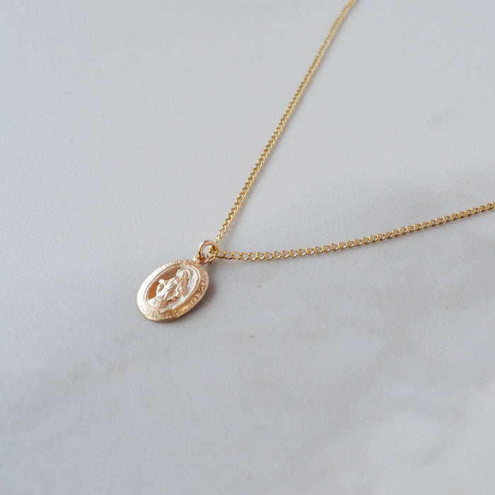 Necklace-Gold Small Virgin Mary