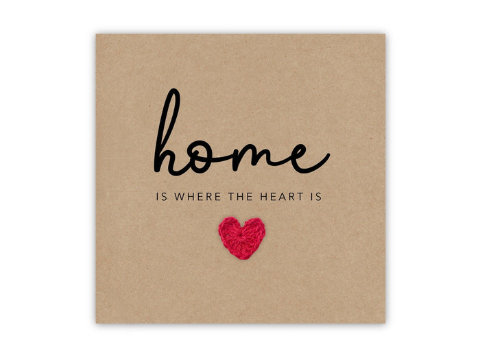New Home Card Simple Rustic Home is where the heart is - New - Taryn x Philip Boutique