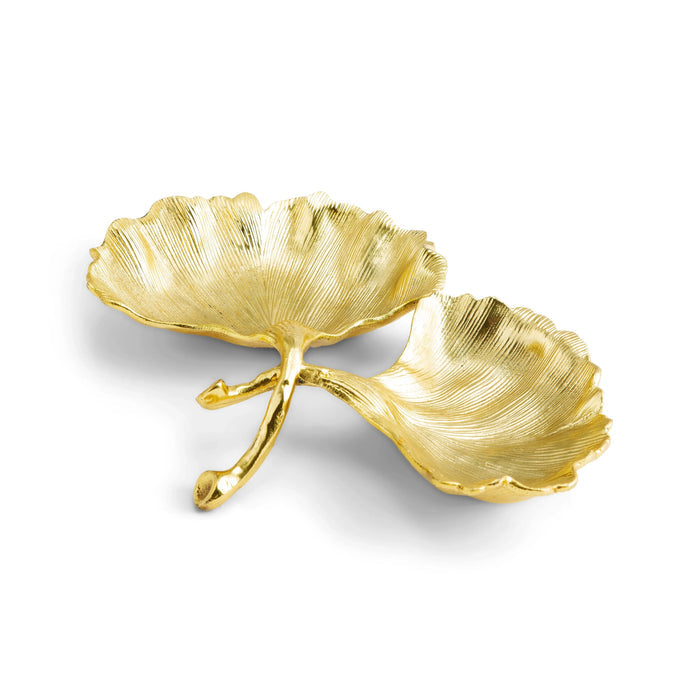 Michael Aram New Leaves Ginkgo Double Compartment Dish