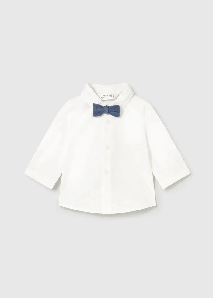 Mayoral Baby Boy Shirt Newborn Dress Shirt Bow Tie 4-6M–18M