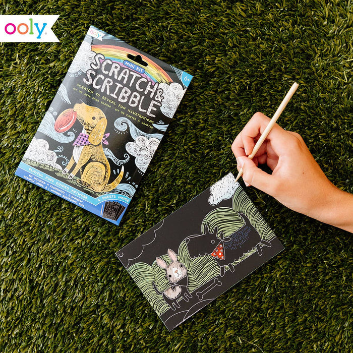 Ooly Scratch & Scribble Mini Scratch Art Kit - Cutie Cats