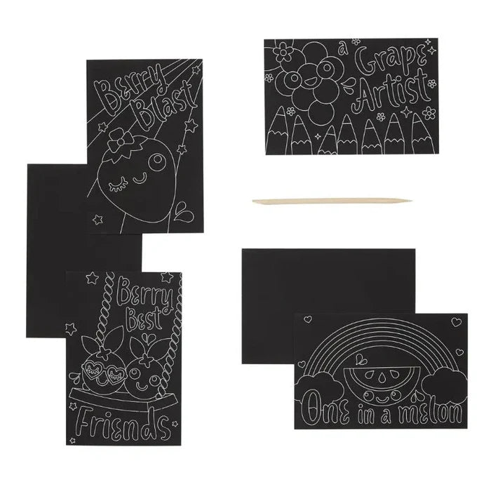 Ooly Scratch & Scribble Mini Scratch Art Kit - Lil' Juicy