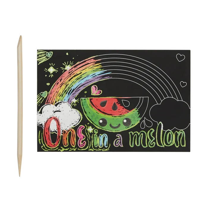 Ooly Scratch & Scribble Mini Scratch Art Kit - Lil' Juicy