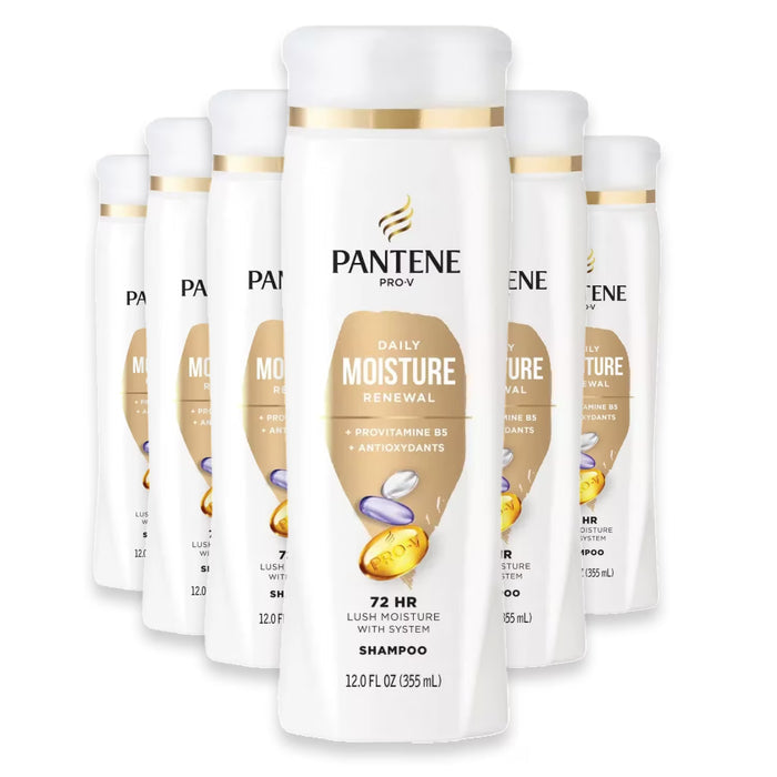 Pantene Daily Moisture Renewal Shampoo 12 oz - 6 Pack