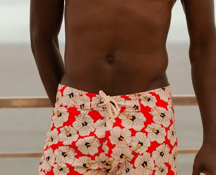 Poli - Nation Board Shorts | Red/White - Parioca - Living with Ivey