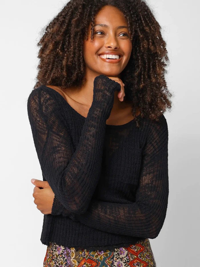 Patti Layering Sweater - Black-view 1