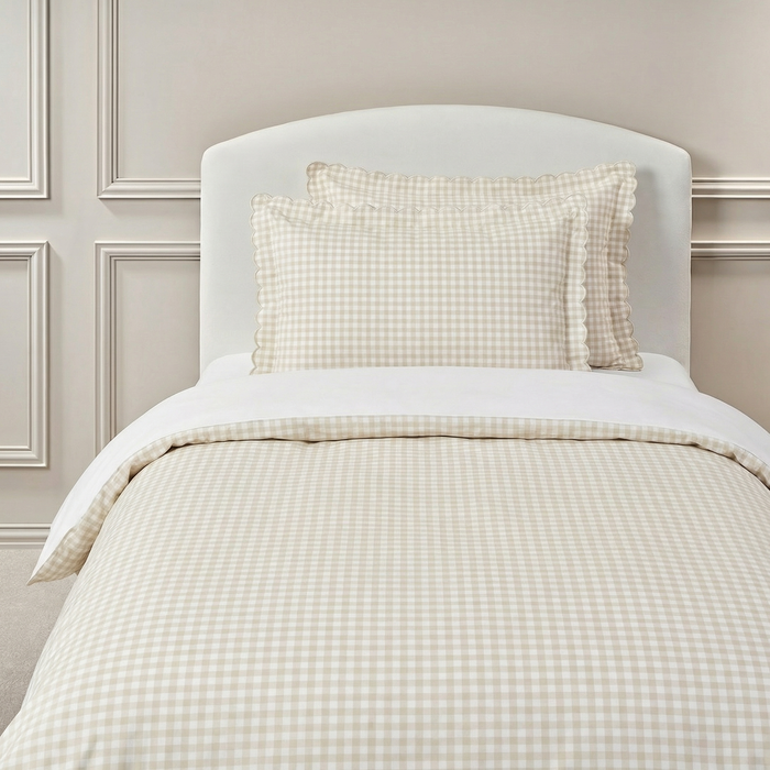 Picnic Gingham Twin Set in Beige