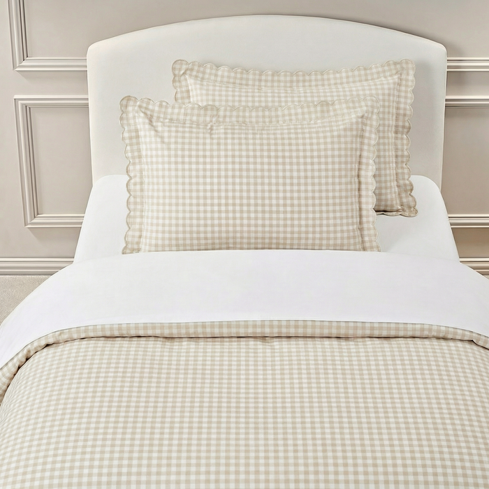 Picnic Gingham Twin Set in Beige