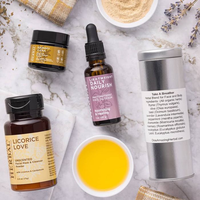 Plant Based Herbal Acne Care Set Daily Nourish Lifestyle Indoor Herbs Texture