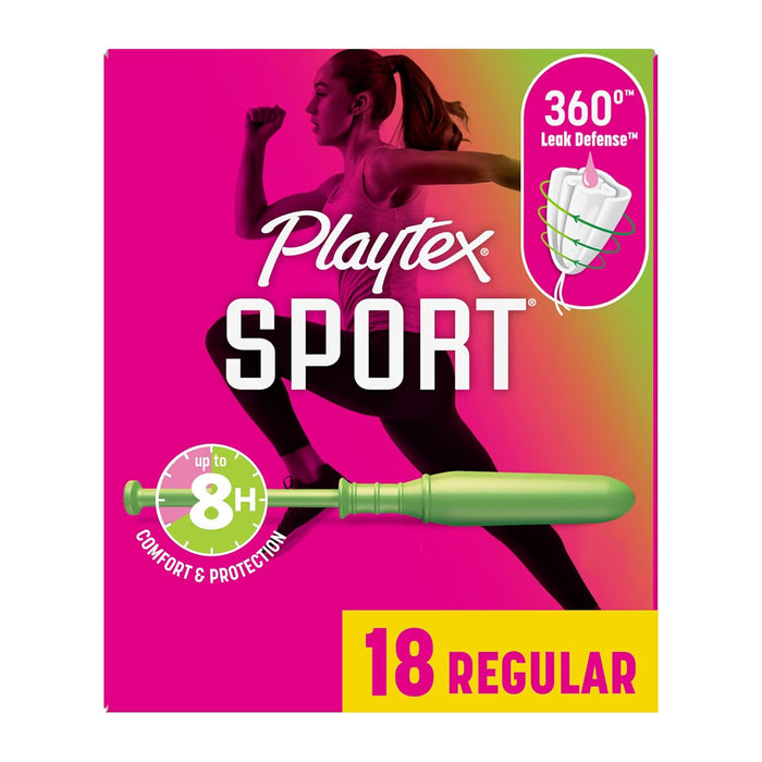 Playtex Sport Tampons Regular, Unscented  18 Ct - 12 Pack