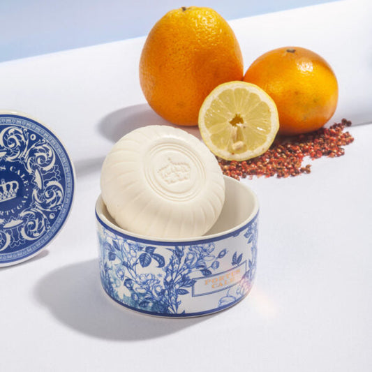 Portus Cale Gold & Blue Aromatic Soap in Jewel Box