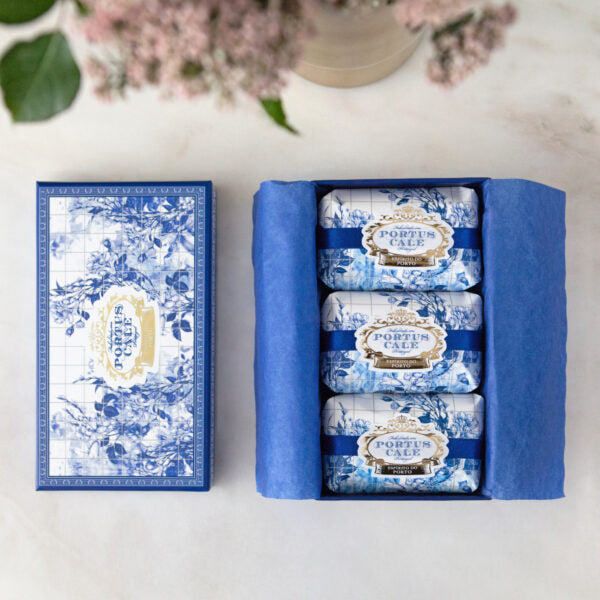 Portus Cale Gold & Blue Aromatic Soap Set