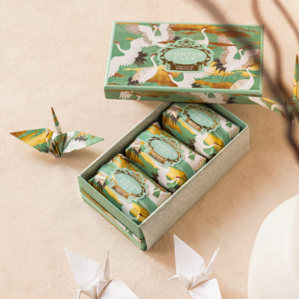 Portus Cale White Crane Aromatic Soap Set