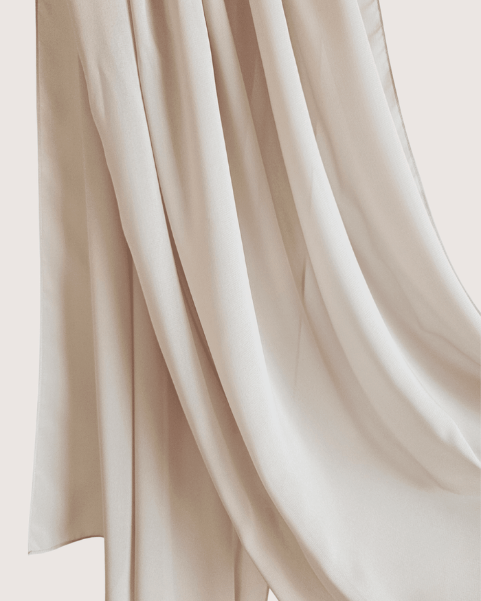 Premium Beige Chiffon Hijab Scarf