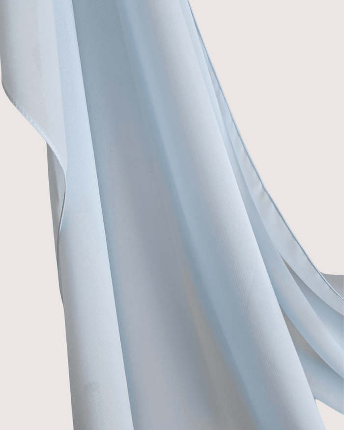 Premium Blue Chiffon Hijab Scarf