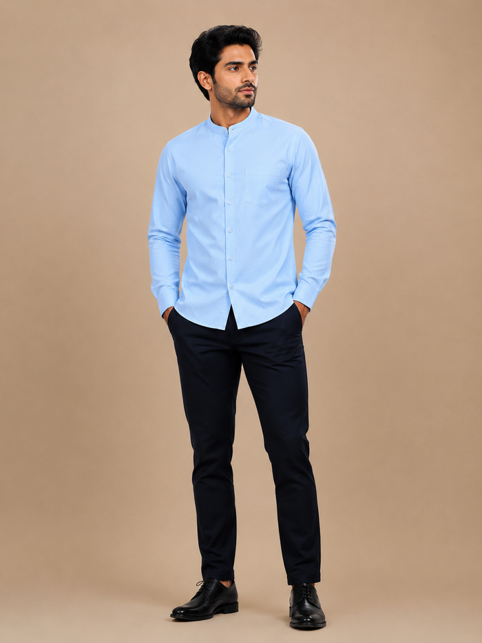 Premium  Stand Collar Formal Shirt for Men