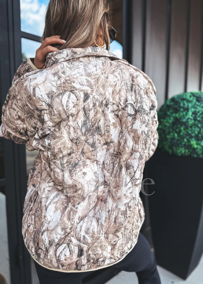 PREORDER: Cozy Puff Jacket in Dark Camo // ships in 3-4 weeks