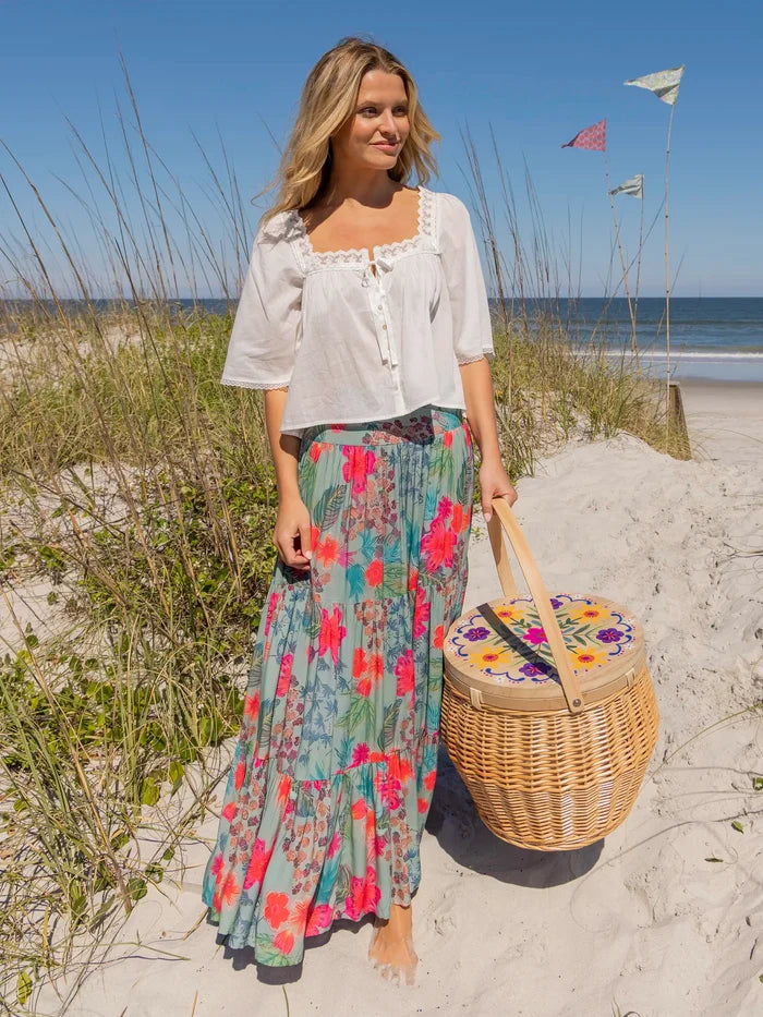 Prettiest Cotton Lace Blouse - White-view 2