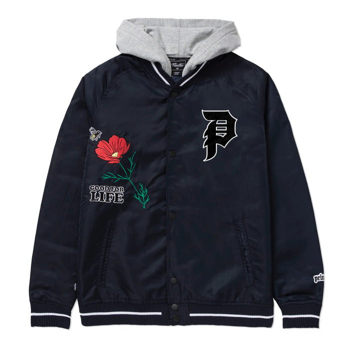Primitive Keeper Two-Fer Varsity Jacket Navy