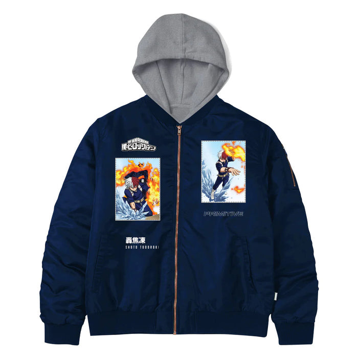 Primitive Shoto Todoroki My Hero Academia Bomber Jacket Navy