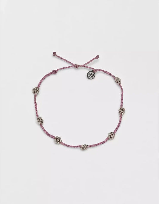 PuraVida Flora Metallic Bead Anklet