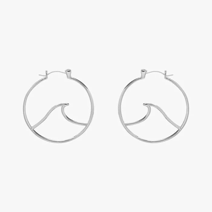 Puravida Large Wave Hoop Earring