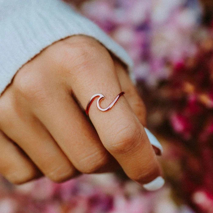 PuraVida Rose Gold Wave Ring