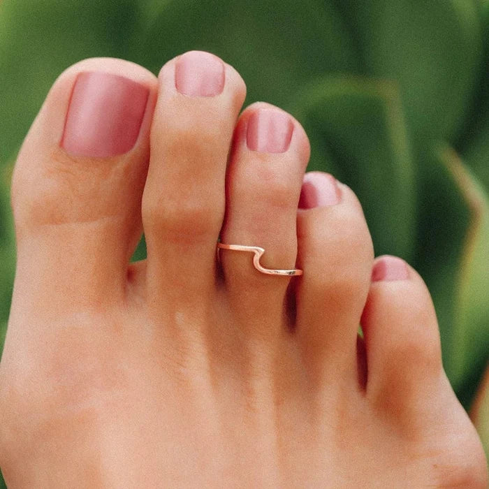 PuraVida Rose Gold Wave Toe Ring