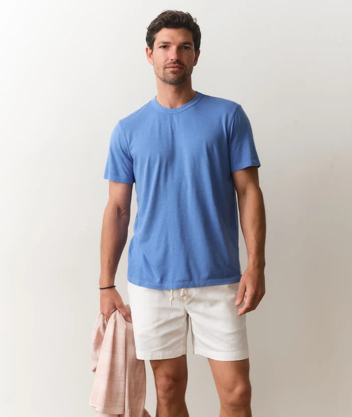 Relaxed Hemp Cotton Graphic Tee Coastal Fjord