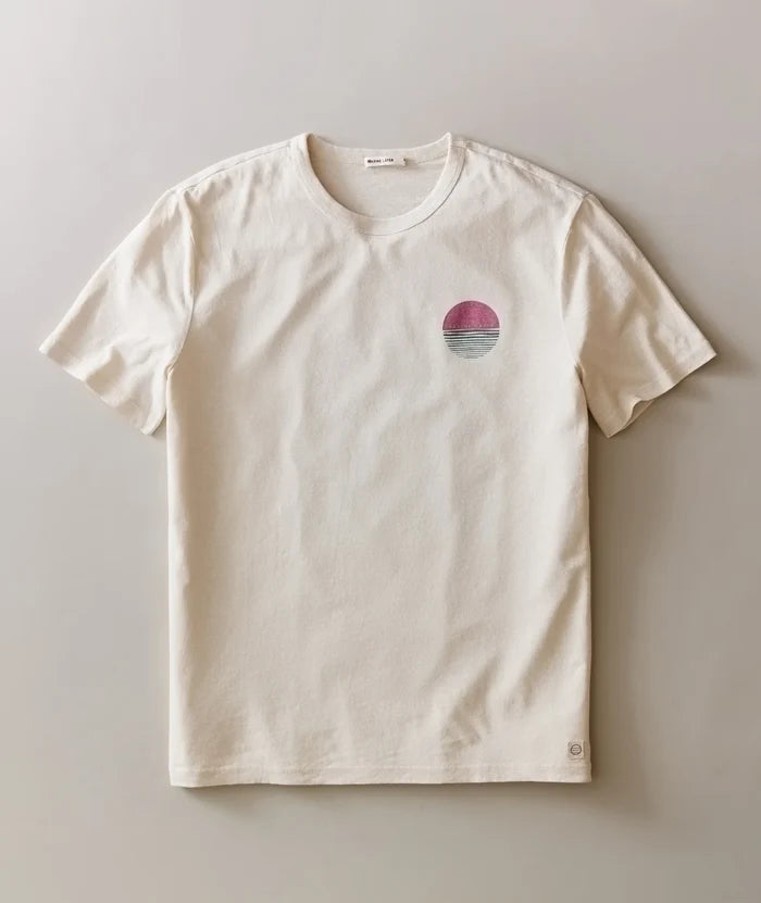Relaxed Hemp Cotton Graphic Tee Whitecap